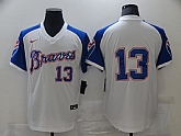 Braves 13 Ronald Acuna Jr. White Nike Turn Back the Clock Jersey,baseball caps,new era cap wholesale,wholesale hats